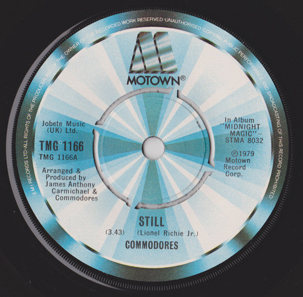 Commodores : Still (7", Single)