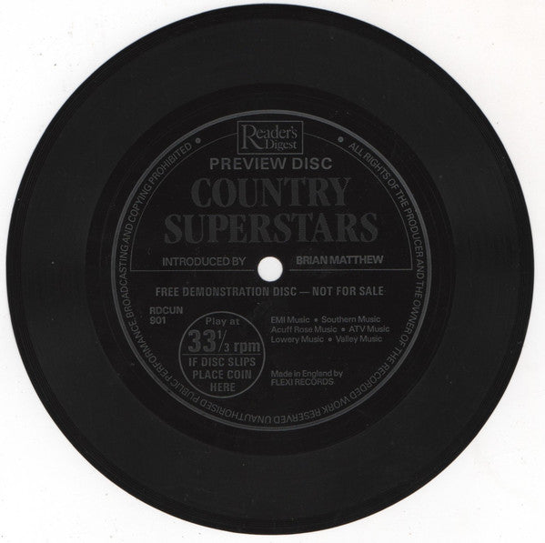 Brian Matthew : Country Superstars Preview Disc (Flexi, 7", S/Sided, Smplr)
