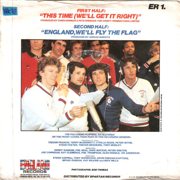 The England World Cup Squad : This Time (We'll Get It Right) / England, We'll Fly The Flag (7", Single)