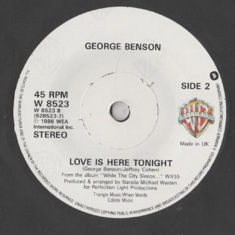 George Benson : Shiver (7", Single, Pap)