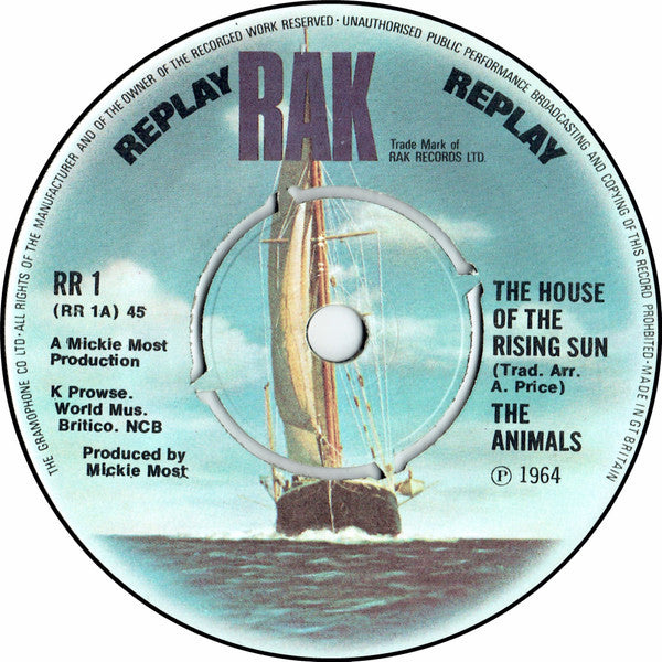The Animals : The House Of The Rising Sun (7", Single, 4-P)