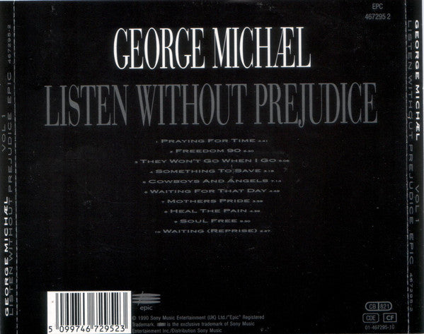 George Michael : Listen Without Prejudice Vol. 1 (CD, Album, RP)