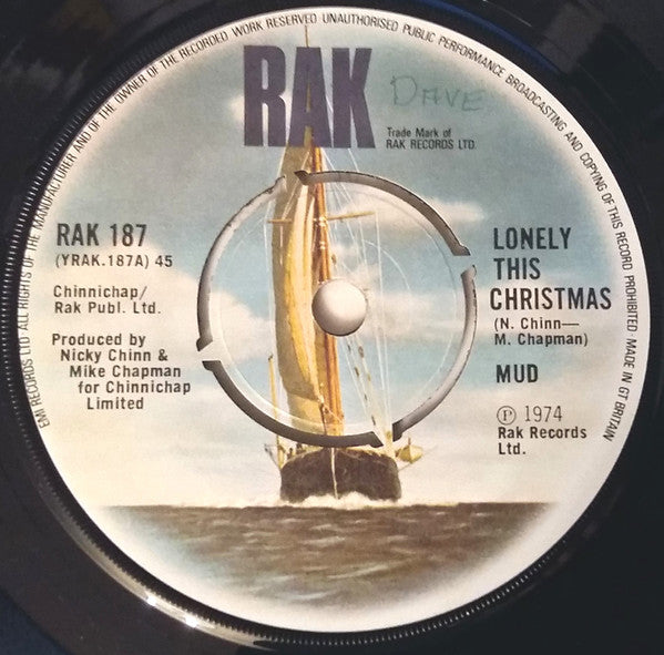 Mud : Lonely This Christmas (7", Single)