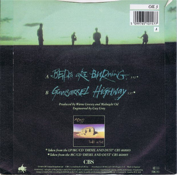 Midnight Oil : Beds Are Burning (7", Single)