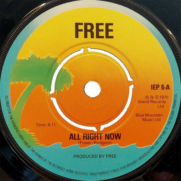 Free : All Right Now (Long Version) / Wishing Well / My Brother Jake (7", EP, 4 P)