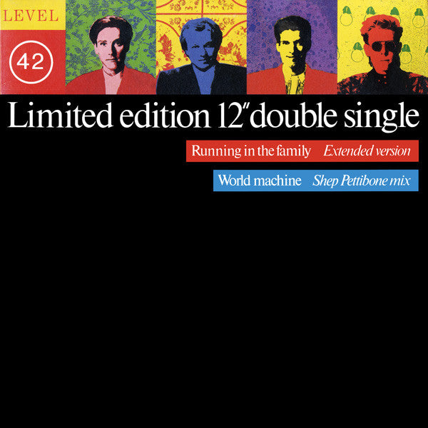 Level 42 : Running In The Family (Extended Version) / World Machine (Shep Pettibone Mix) (2x12", Single, Ltd, Gat)