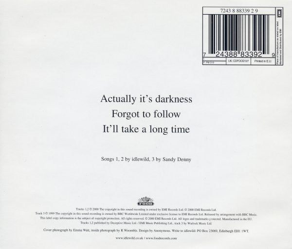 Idlewild : Actually It's Darkness (CD, Single, CD2)