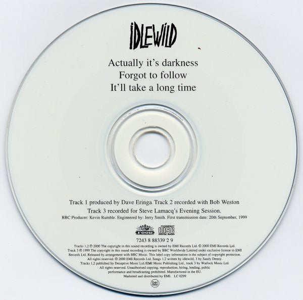 Idlewild : Actually It's Darkness (CD, Single, CD2)