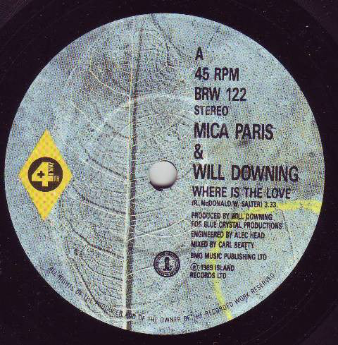 Mica Paris & Will Downing : Where Is The Love (7", Single, Pap)