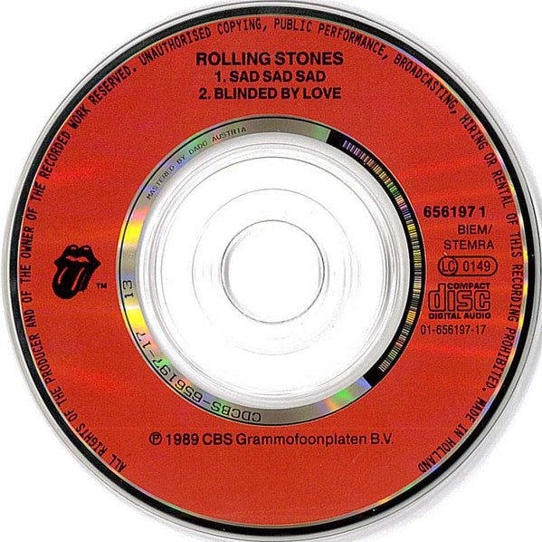 The Rolling Stones : Sad Sad Sad (CD, Mini, Single)