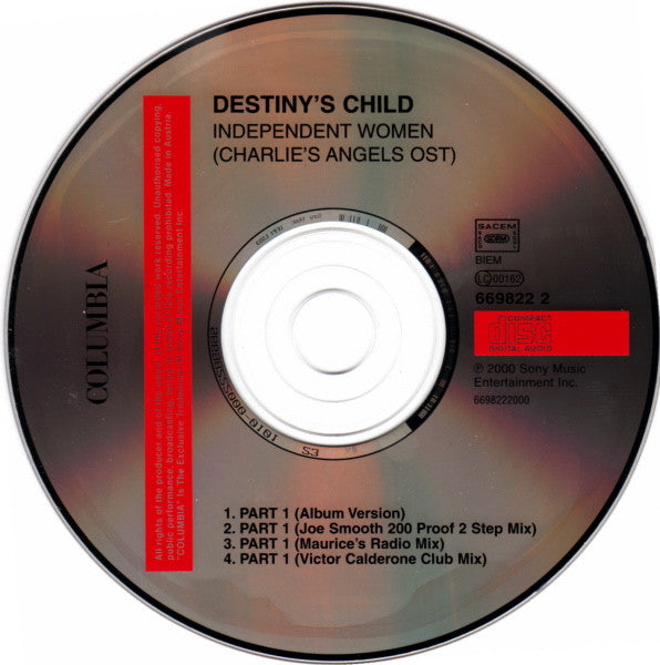 Destiny's Child : Independent Women Part I (Charlie's Angels OST) (CD, Maxi)