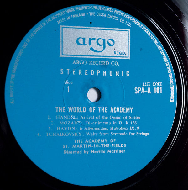 The Academy Of St. Martin-in-the-Fields : The World Of The Academy (LP, Comp)
