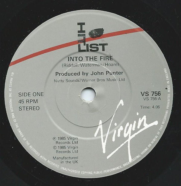 Hitlist : Into The Fire (7")