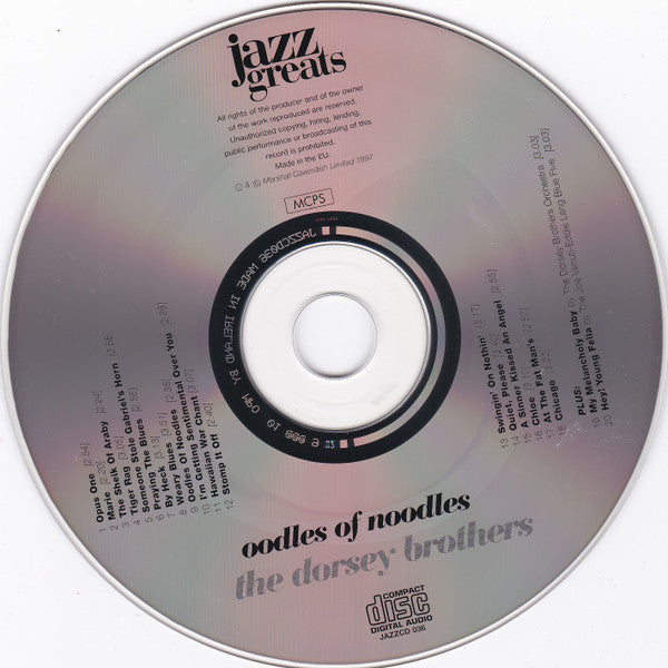 The Dorsey Brothers : Oodles Of Noodles  (CD, Comp, Mono)