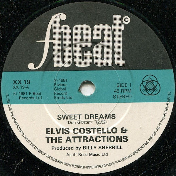 Elvis Costello & The Attractions : Sweet Dreams (7", Single)